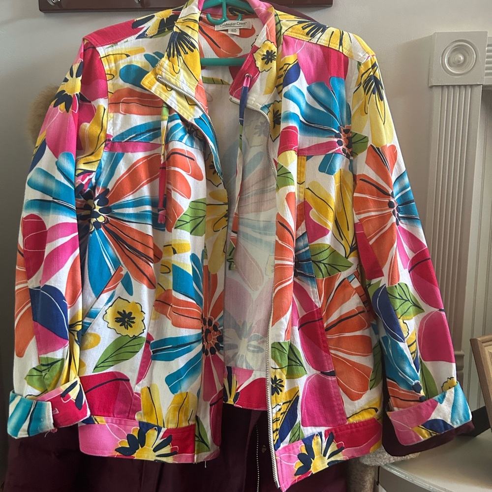 Coldwater Creek Vibrant Floral Ski Jacket